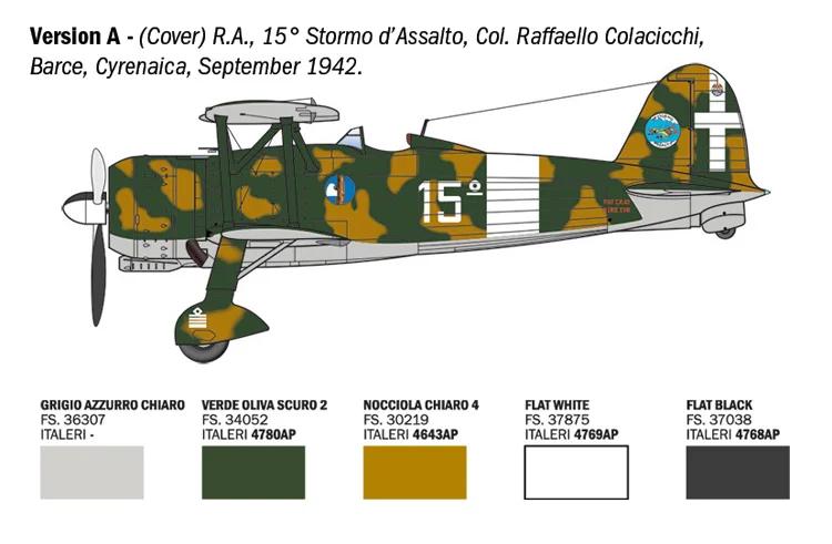 Italeri 1/48 Fiat Cr 42 Falco Assault Nf Model Kit — official product photo 4