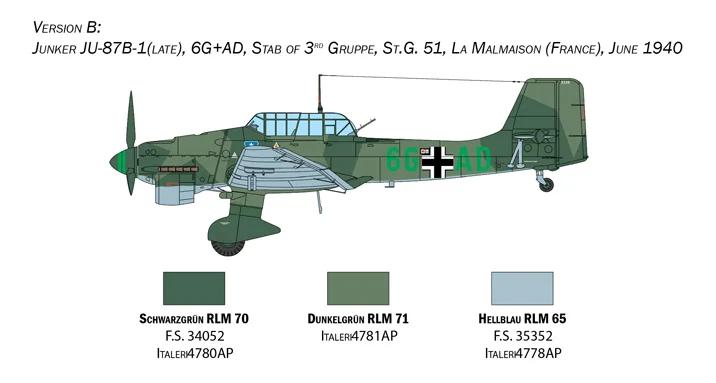 Italeri Ju-87b Stuka Battle Britain 80aniv 48 Model Kit — official product photo 5