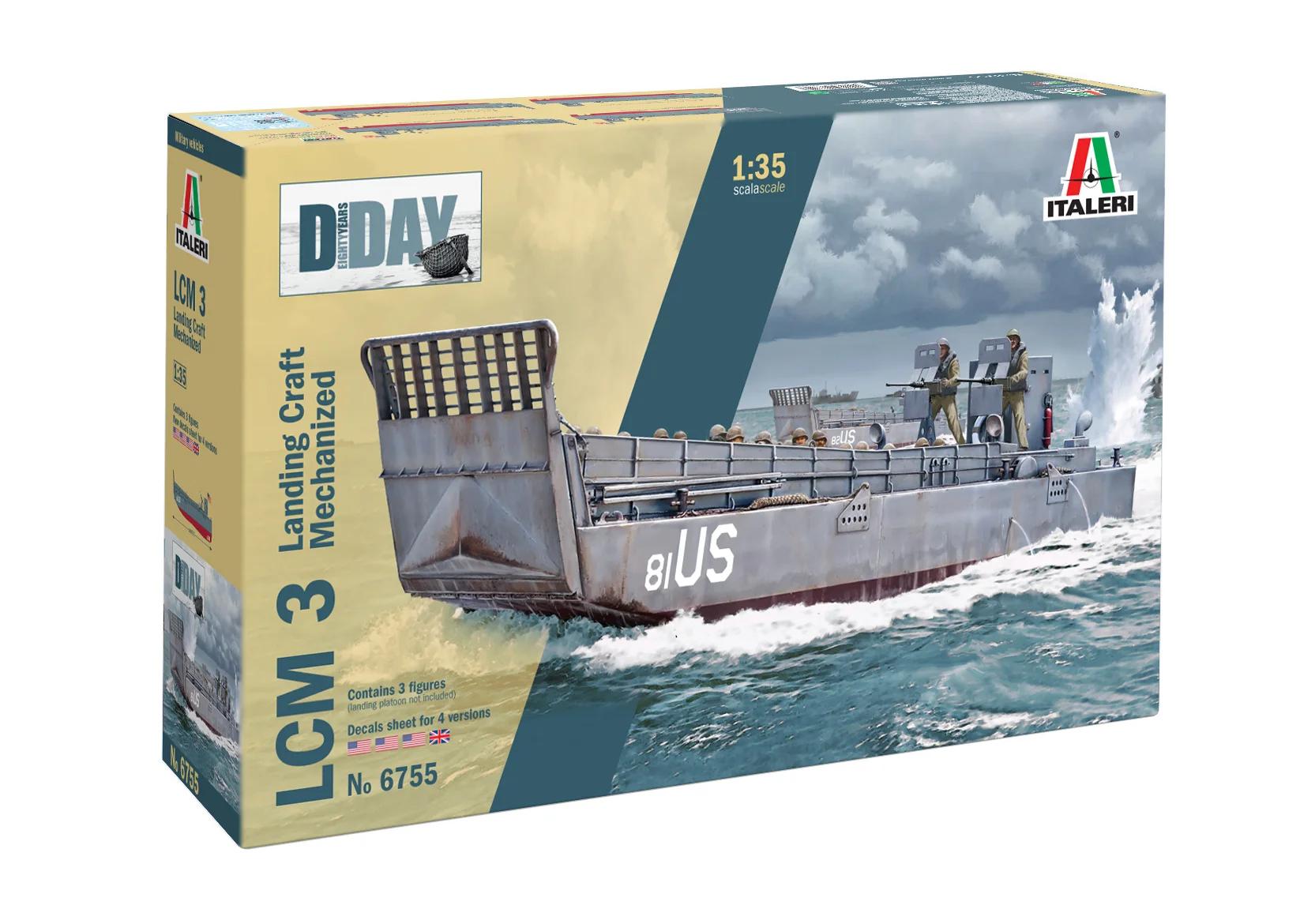 Italeri 1/35 LCM-3 Landing Craft Model Kit — official product photo 2