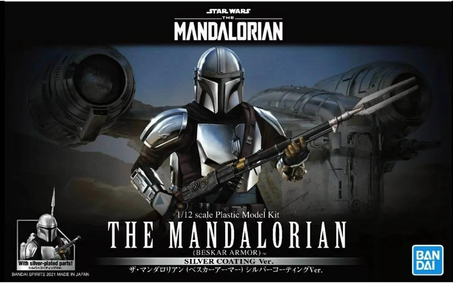 Bandai Mandalorian Baskar Armor 1 12silvr Model Kit — box art