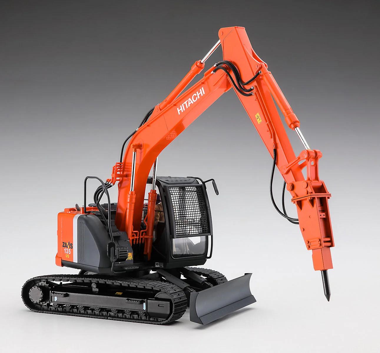 Hasegawa 1/35 Hitachi Excavator Zaxis Breaker Model Kit — official product photo 4