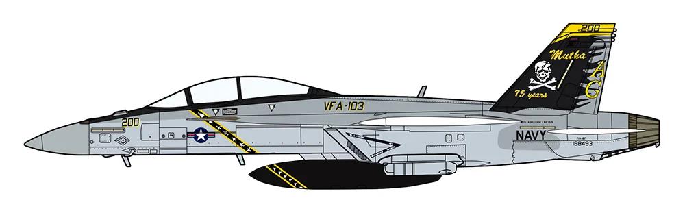Hasegawa 1/72 VFA-103 F 18f Super Hornet Jolly Model Kit — official product photo 1
