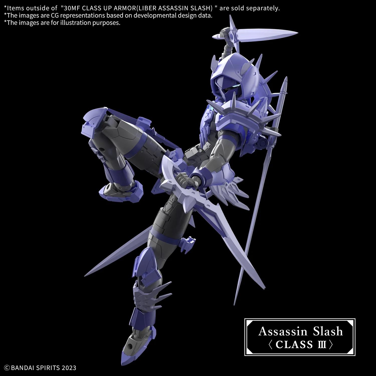 Bandai 1/144 30MF Class Up Armor Liber Assassin Slash Model Kit — official product photo 6