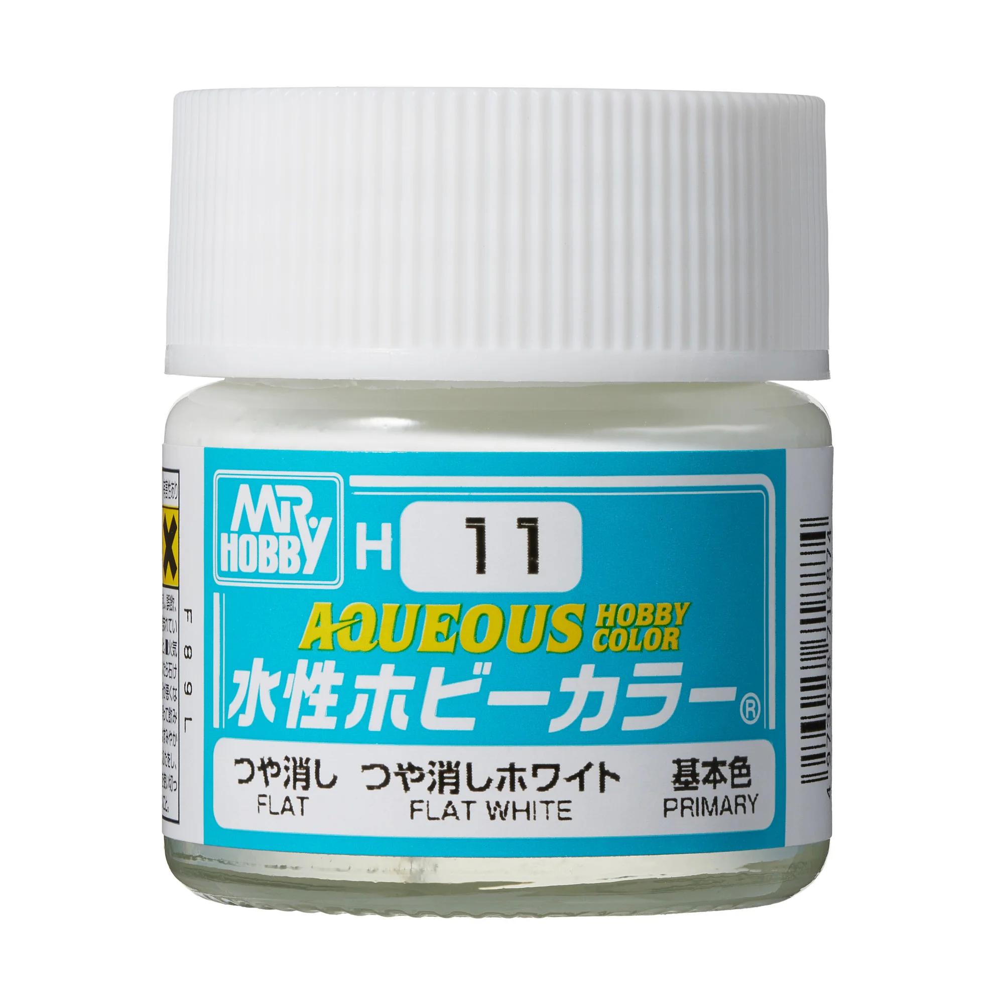 Mr. Hobby Aqueous Hobby Color Flat White (H11) 10 ml — official product photo 1