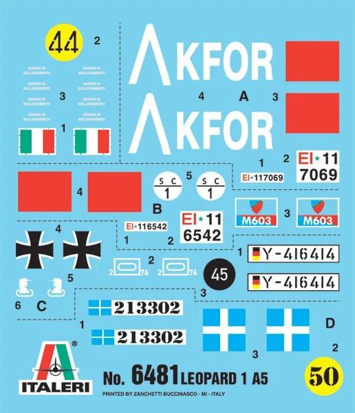 Italeri 1/35 Leopard 1a5 Model Kit — official product photo 3