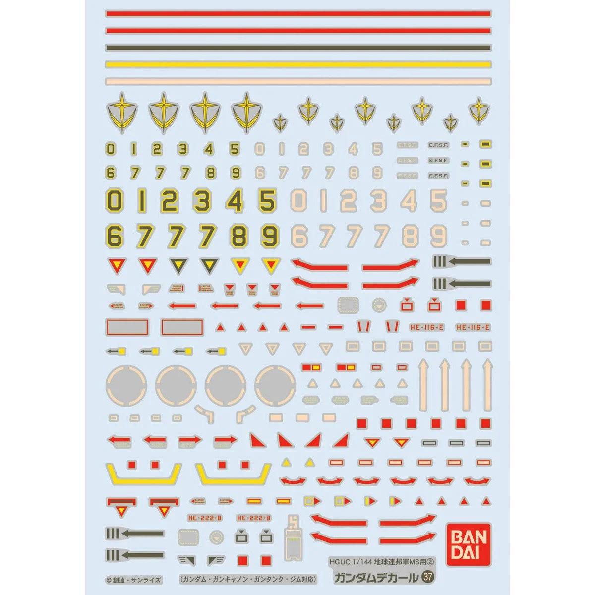 Bandai GD-37 Multi Decal Earth Federation 2 1p — official product photo 1