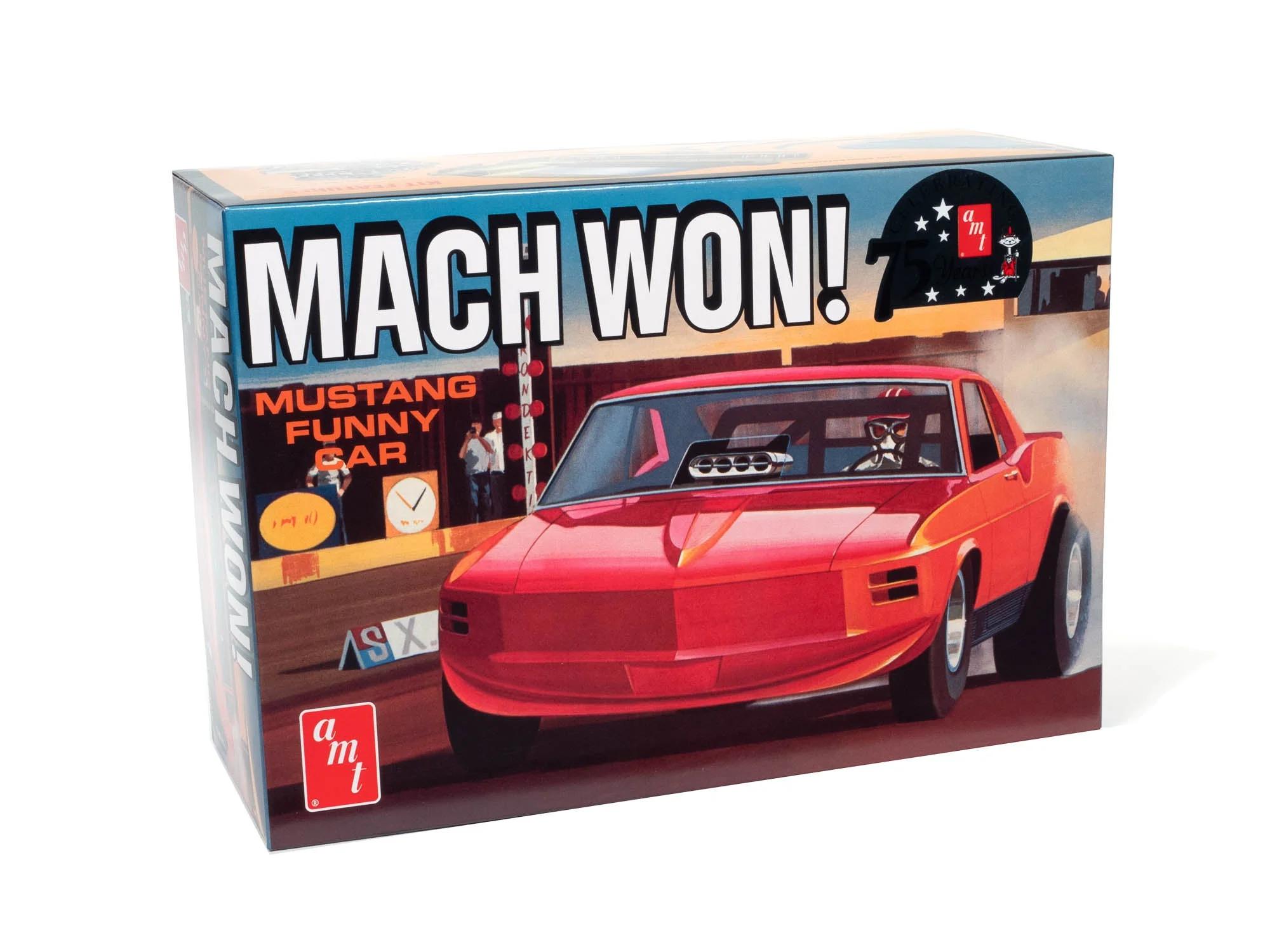 AMT 1/24 70 Ford Mustang Funny Car Mach Won Model Kit — official product photo 1