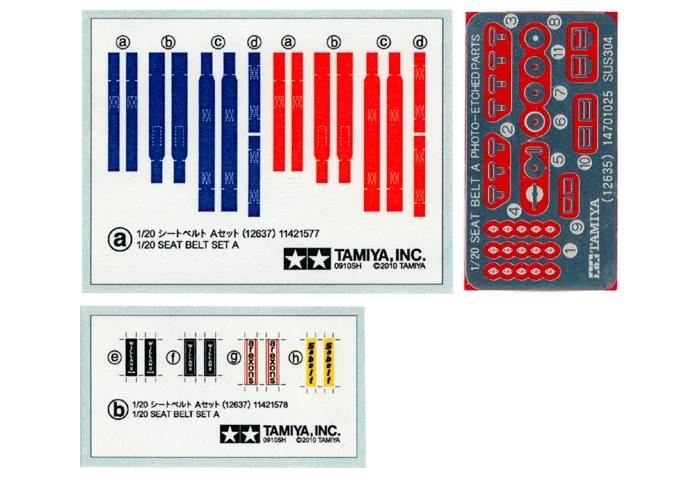 Tamiya 1/20 Seat Belt Set Model Kit — box art