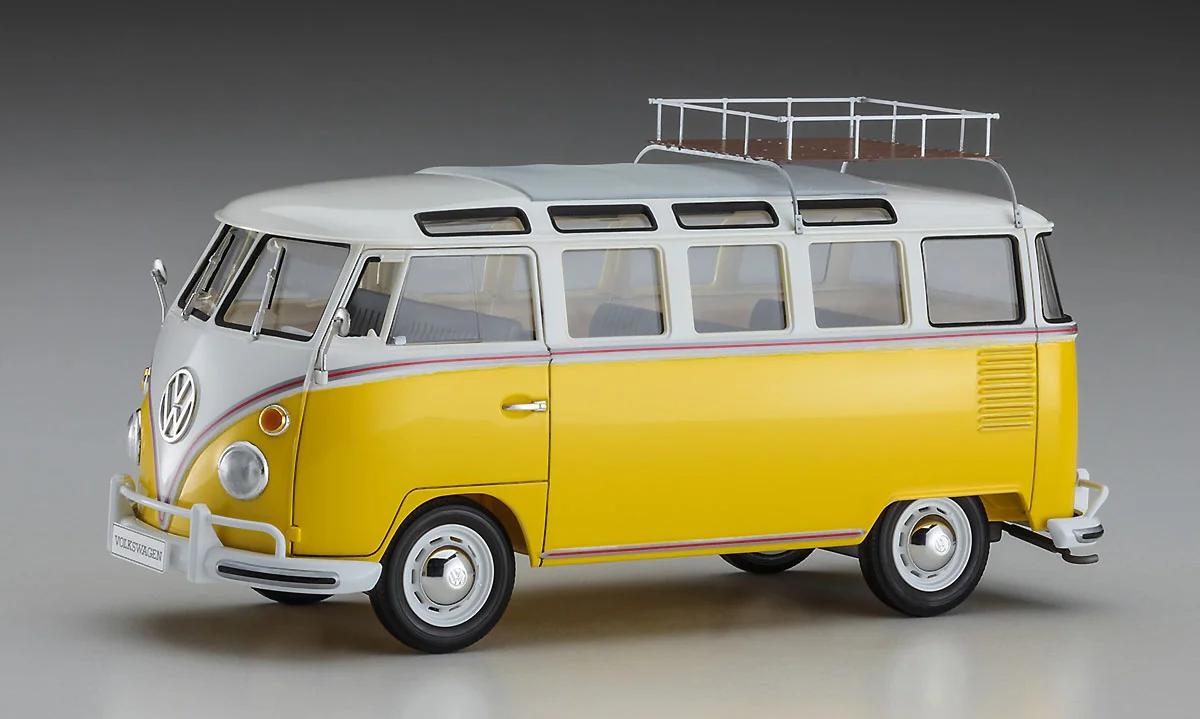 Hasegawa 1/24 Volkswagen 2 Micro Bus Model Kit — official product photo 1