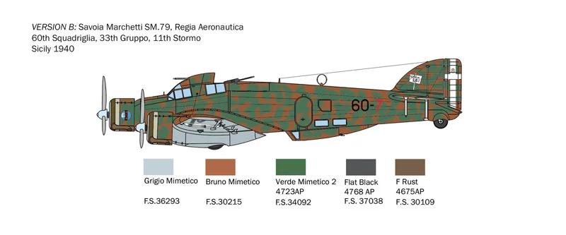 Italeri 1/72 S M 79 M Sparviero Bomber Model Kit — official product photo 5