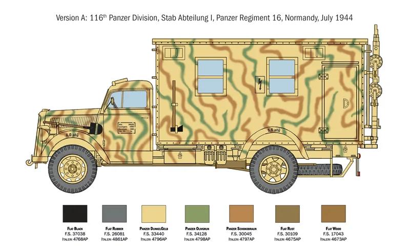 Italeri 1/35 Opel Blitz Radio Truck Model Kit — official product photo 4