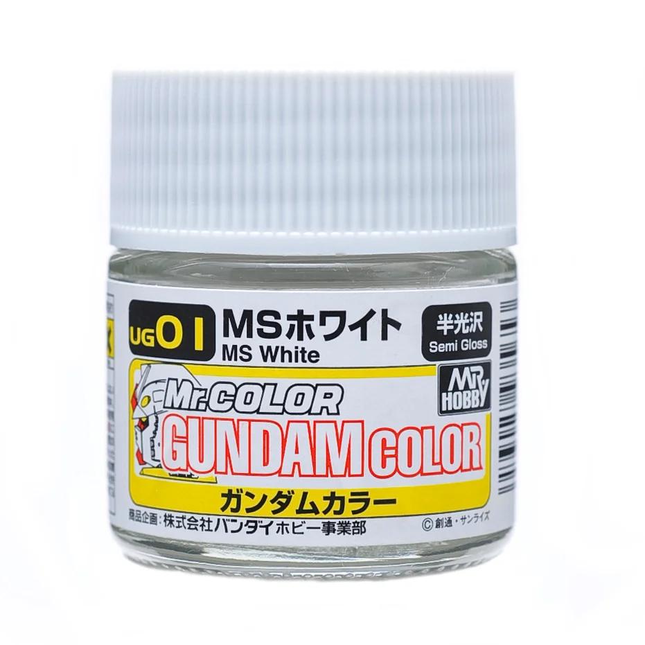 Mr. Hobby Gundam Color MS White (UG01) 10 ml — official product photo 1