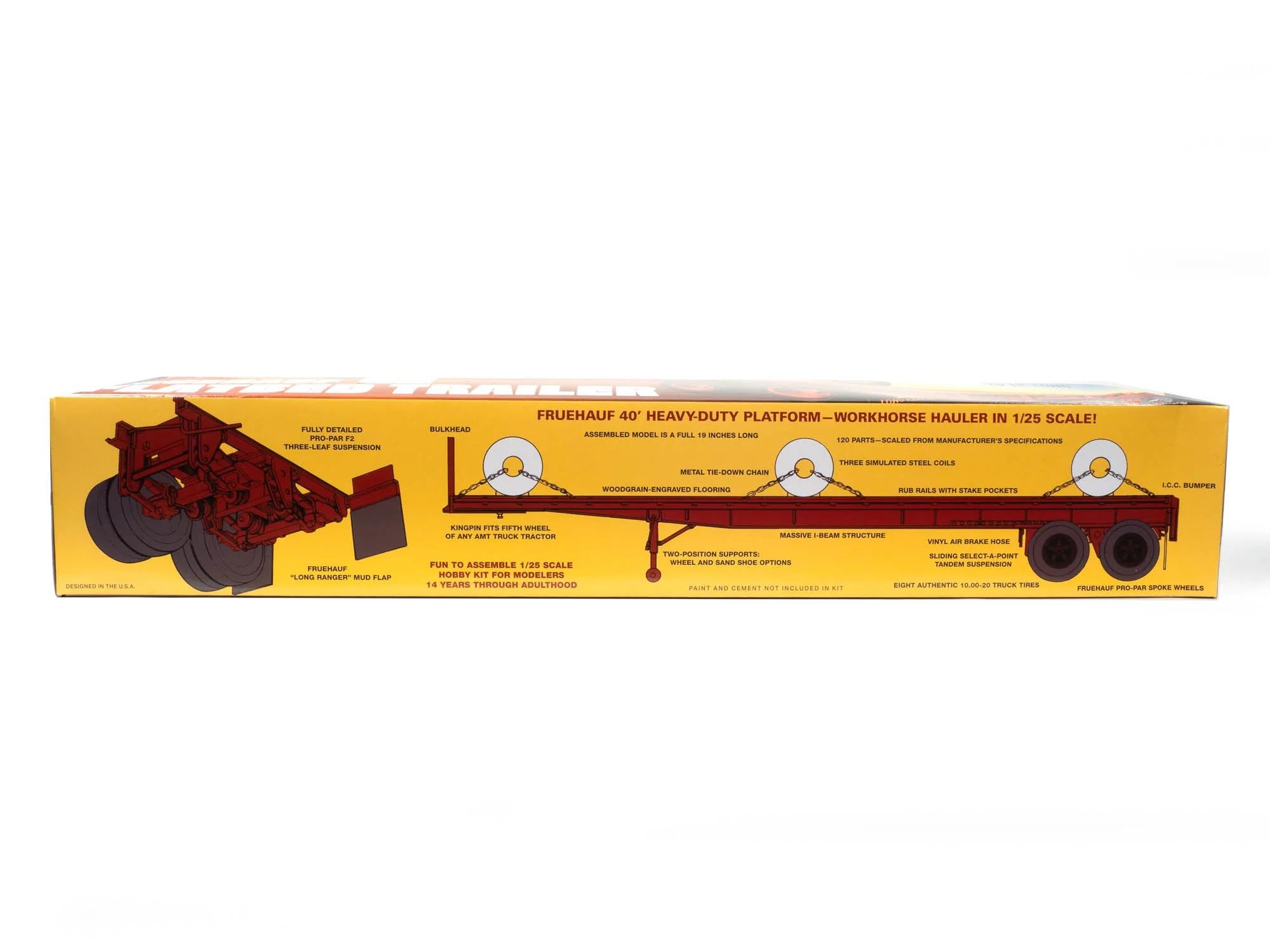 AMT 1/25 Fruehauf Flatbed Trailer Model Kit — official product photo 4