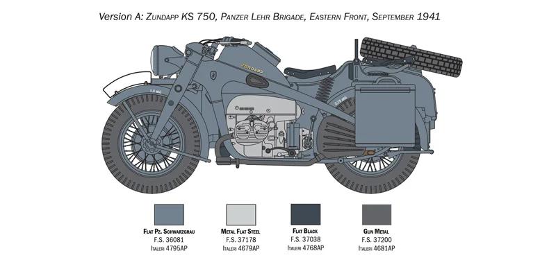 Italeri Zundapp Ks 750 1 9 Model Kit — official product photo 4