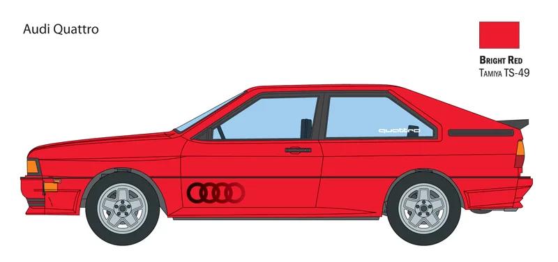 Italeri 1/24 Audi Quattro Model Kit — official product photo 3