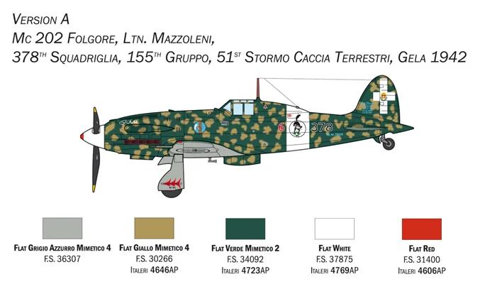 Italeri 1/72 MC-202 Folgore Model Kit — official product photo 3