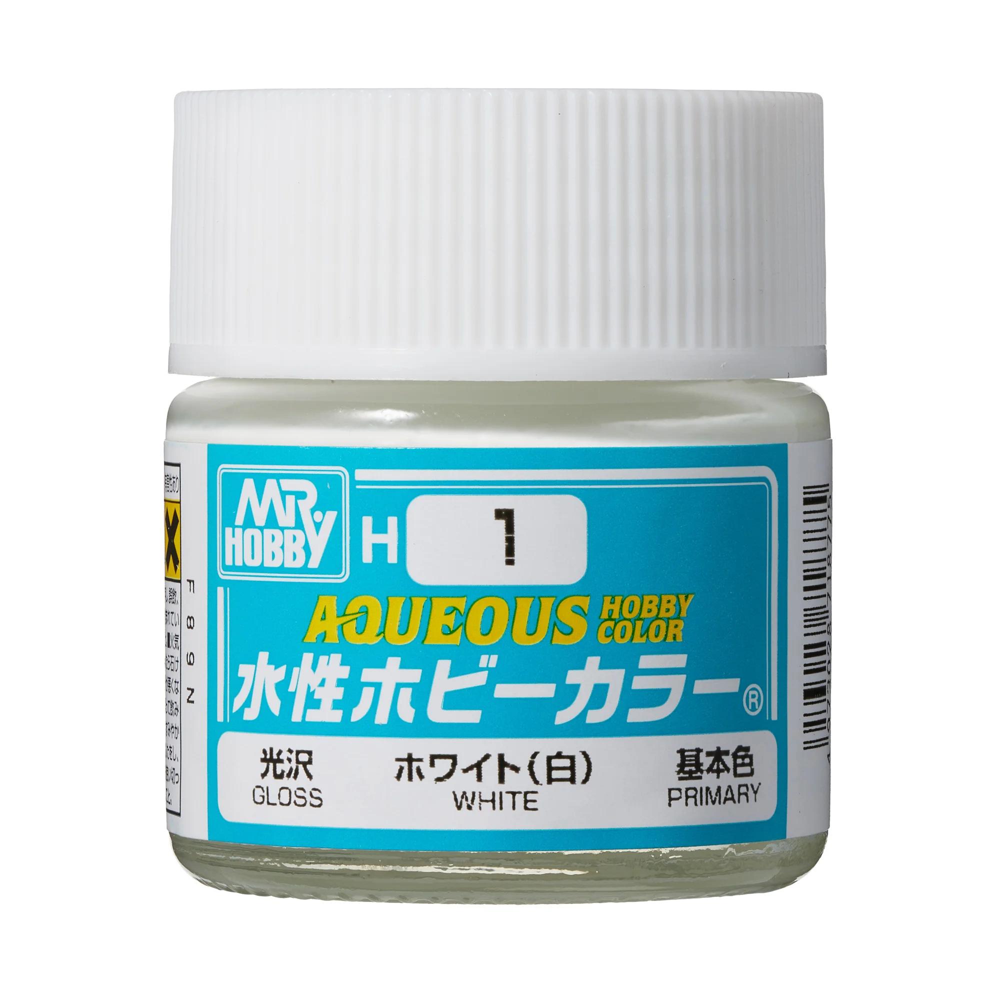 Mr. Hobby Aqueous Hobby Color White (H1) 10 ml — official product photo 1
