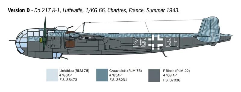 Italeri 1/72 K-2 Do 217k-1 W Fritz X Guided Bomb Model Kit — official product photo 6