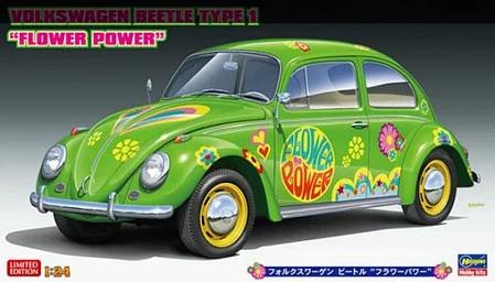 Hasegawa 1/24 Volkswagen Beetle 1 Flower Pwr Model Kit — box art