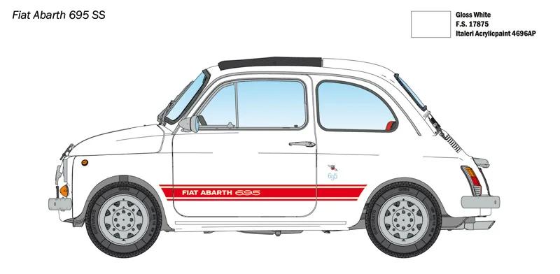 Italeri Fiat Abarth 695 Ss Assetto 12 Model Kit — official product photo 6
