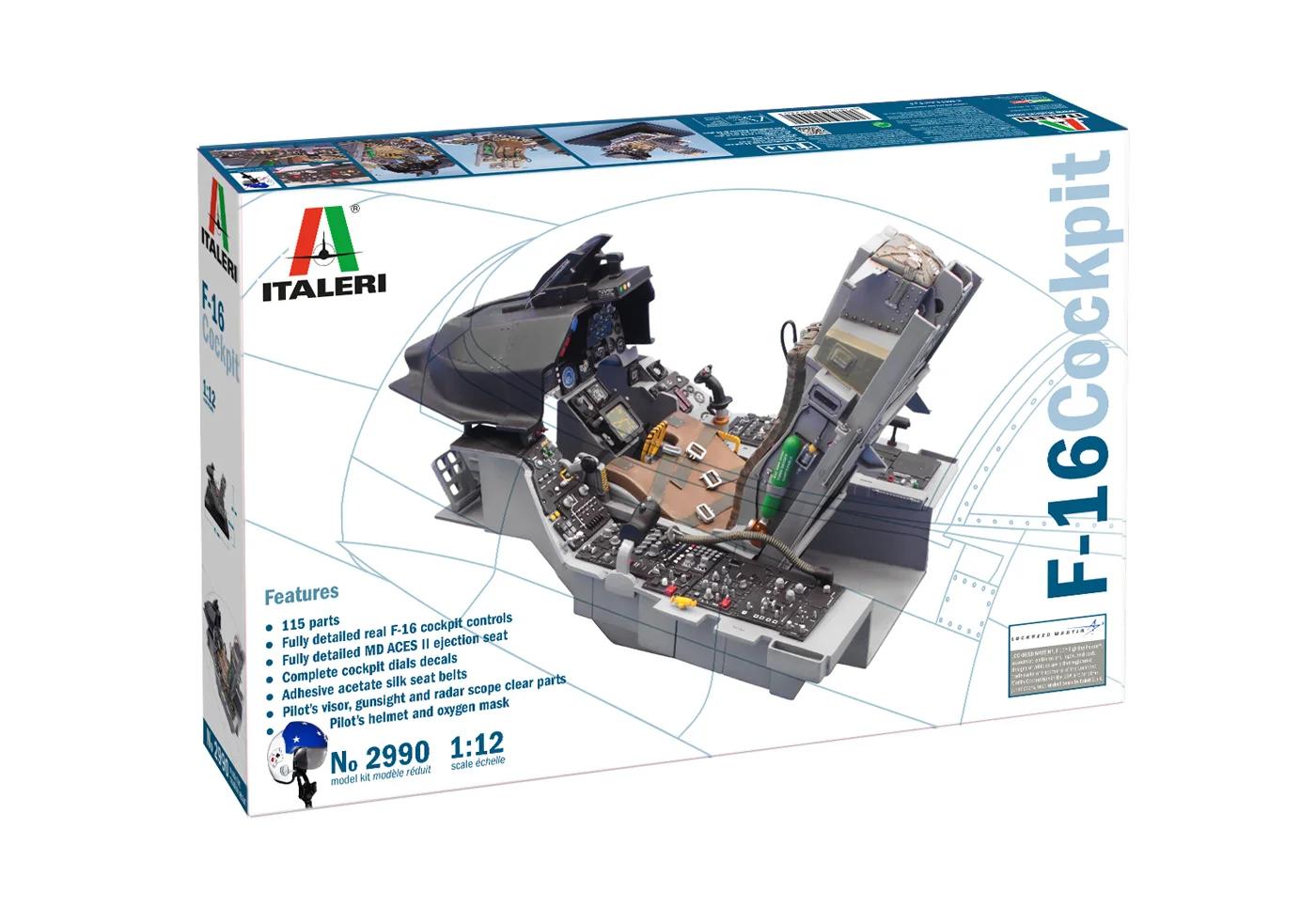 Italeri 1/12 F-16 Cockpit Model Kit — official product photo 2
