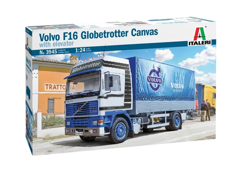 Italeri Volvo F16 Globetrotter Canvas W Lift1 25 Model Kit — official product photo 1