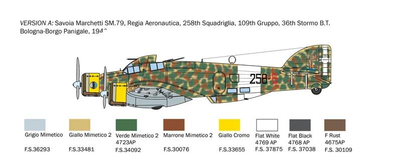 Italeri 1/72 S M 79 M Sparviero Bomber Model Kit — official product photo 4