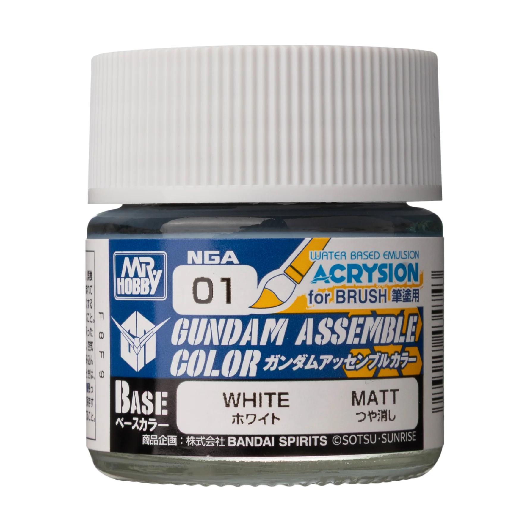 Mr. Hobby Gundam Assemble Color White (NGA01) 10 ml — official product photo 1