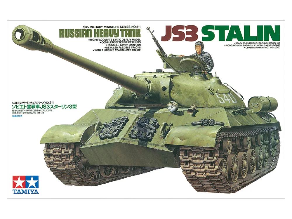 Tamiya 1/35 Russian Heavy Stalin Tank Model Kit — official product photo 1
