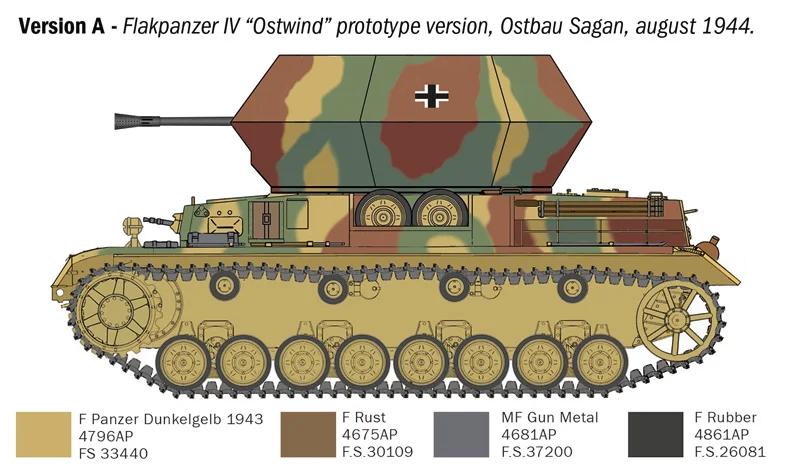 Italeri 1/35 Flakpanzer IV Ostwind Model Kit — official product photo 2
