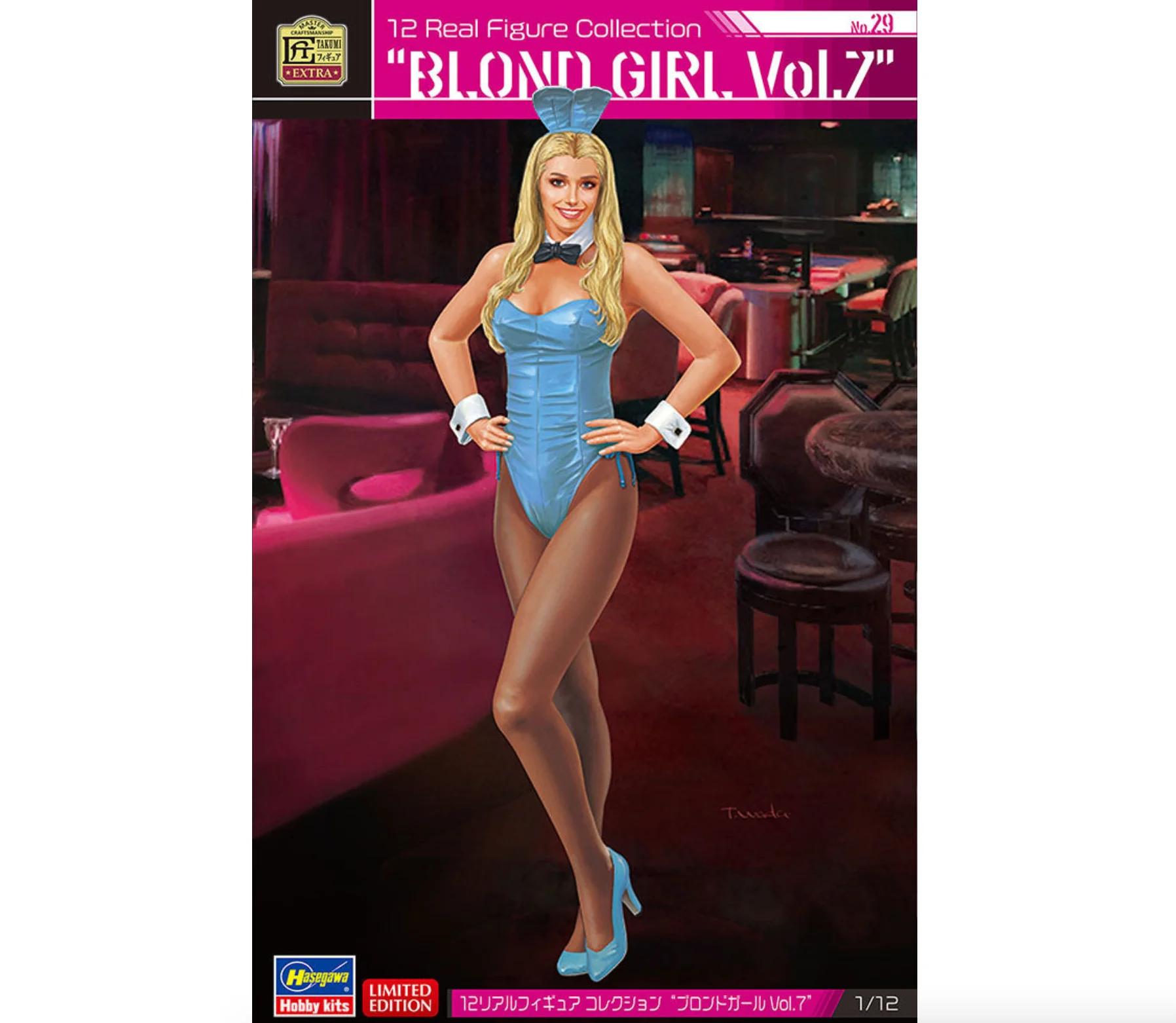 Hasegawa 1/12 Blond Girl V7 Bunny 29 Model Kit — official product photo 1