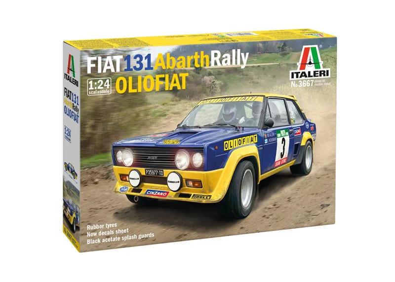 Italeri 1/24 Fiat 131 Abarth Rally Olio Fiat Model Kit — box art
