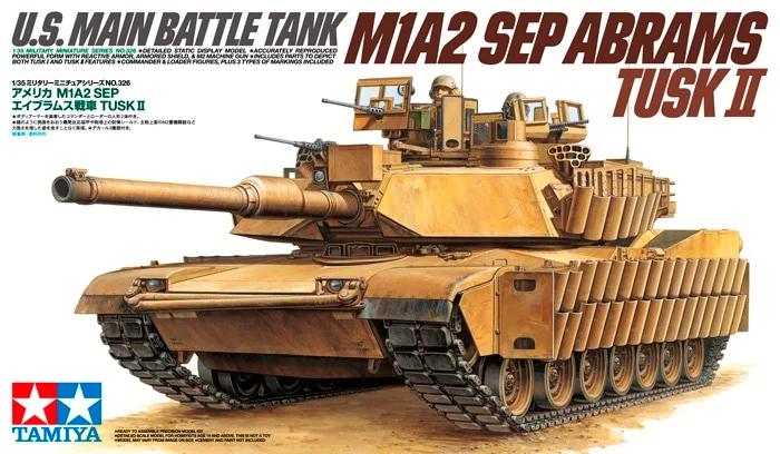 Tamiya US M1a2 Sep Abrams Tusk II 35 Model Kit — official product photo 1