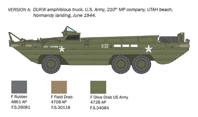 Italeri 1/72 Dukw 2 5t Truck 80th Anniv D Day Model Kit — official product photo 4