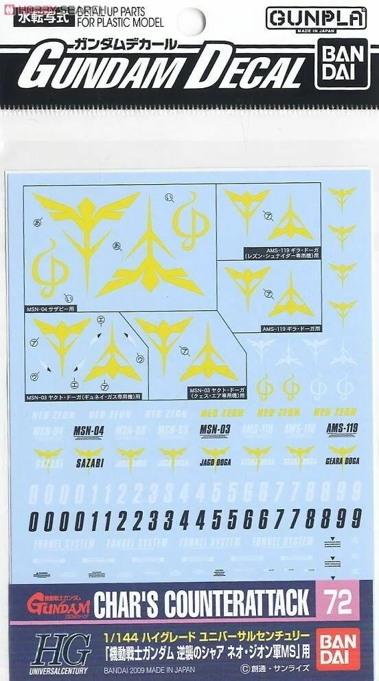 Bandai GD-72 Chars Counterattack Earth Fed Dec — product photo