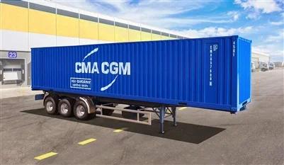 Italeri 1/24 40 Container Trailer Model Kit — box art