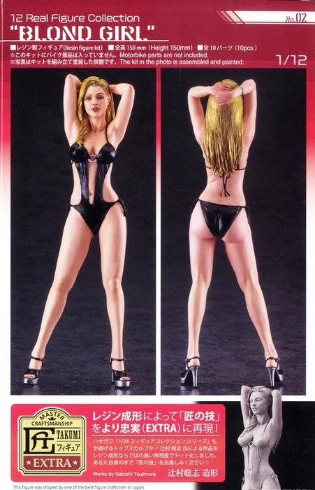 Hasegawa 12real Fig Collection No 02 Blond Grl 12 Model Kit — official product photo 1