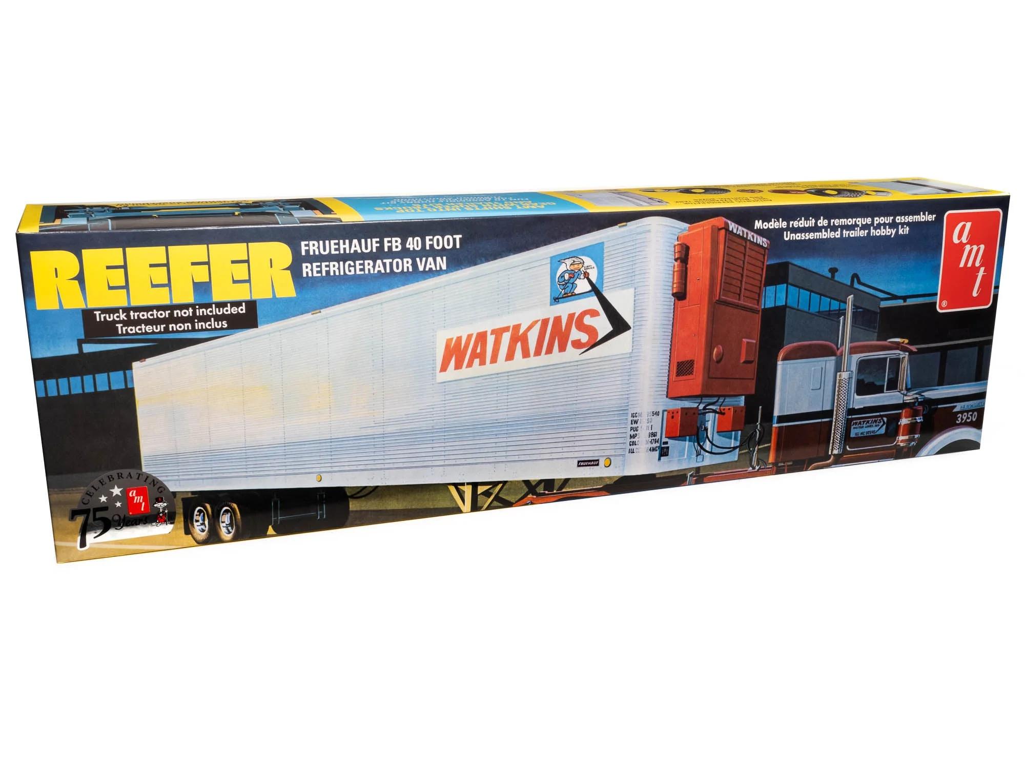 AMT 1/25 Fruehauf 40 Reefer Trailer Watkins Model Kit — official product photo 1