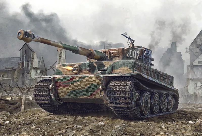 Italeri 1/35 Tiger 1 Late 80th Anniversary D Day Model Kit — official product photo 1