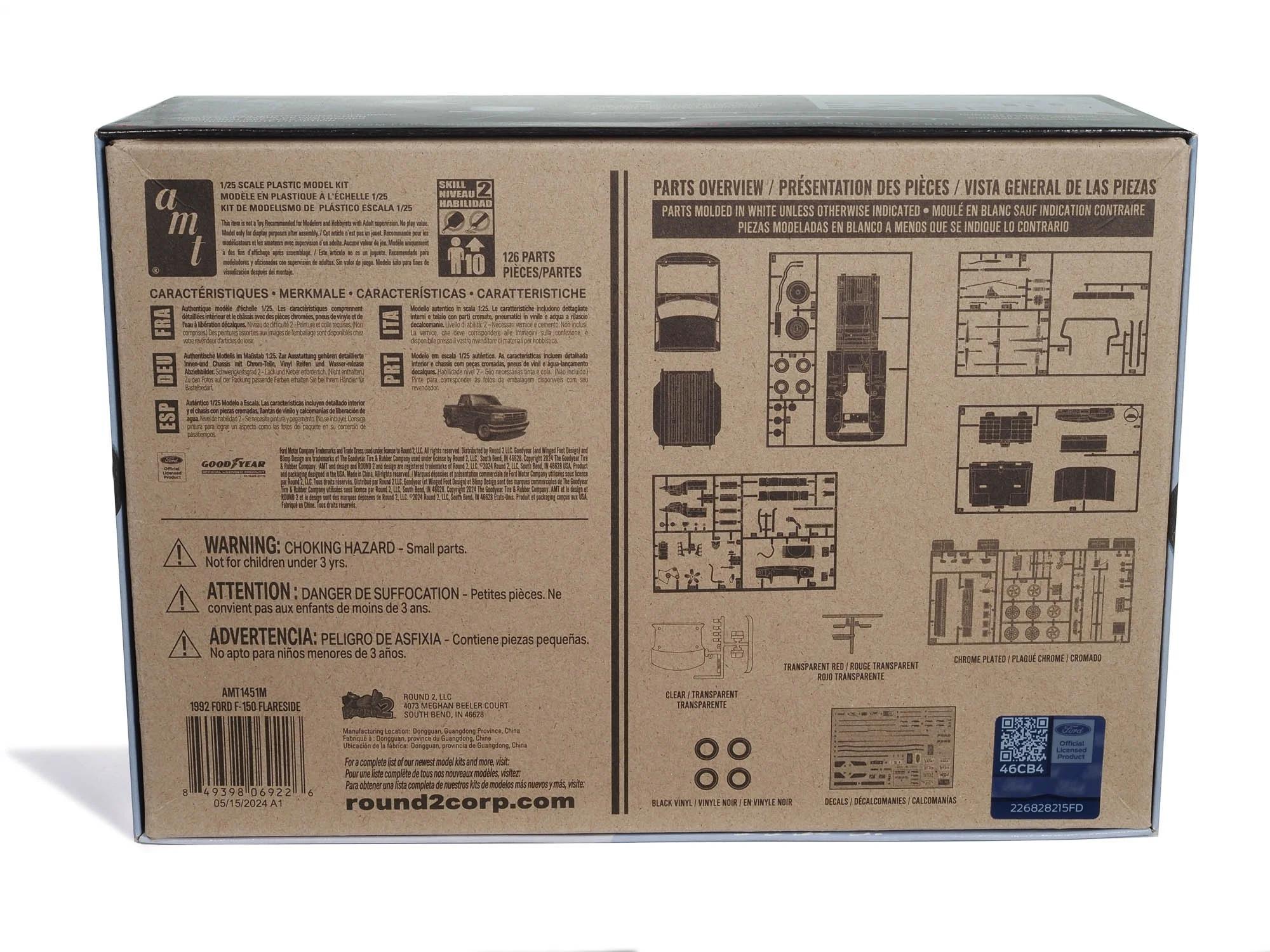 AMT 1/25 F-150 92 Ford Flareside Model Kit — official product photo 4