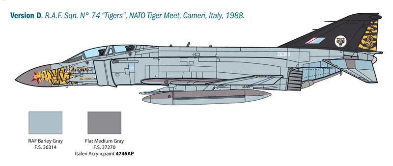 Italeri 1/48 F4j Phantom II Fighter Model Kit — official product photo 6