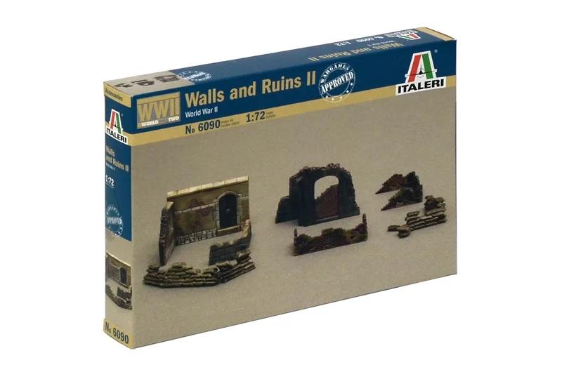 Italeri 1/72 WWII Walls Ruins II Model Kit — official product photo 1