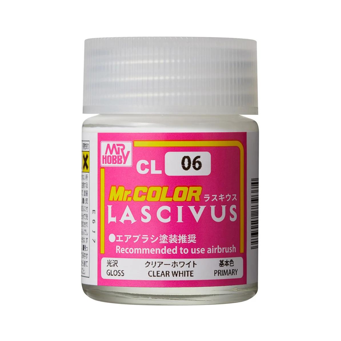 Mr. Hobby Mr. Color Lascivus Clear White (CL06) 18 ml — official product photo 1