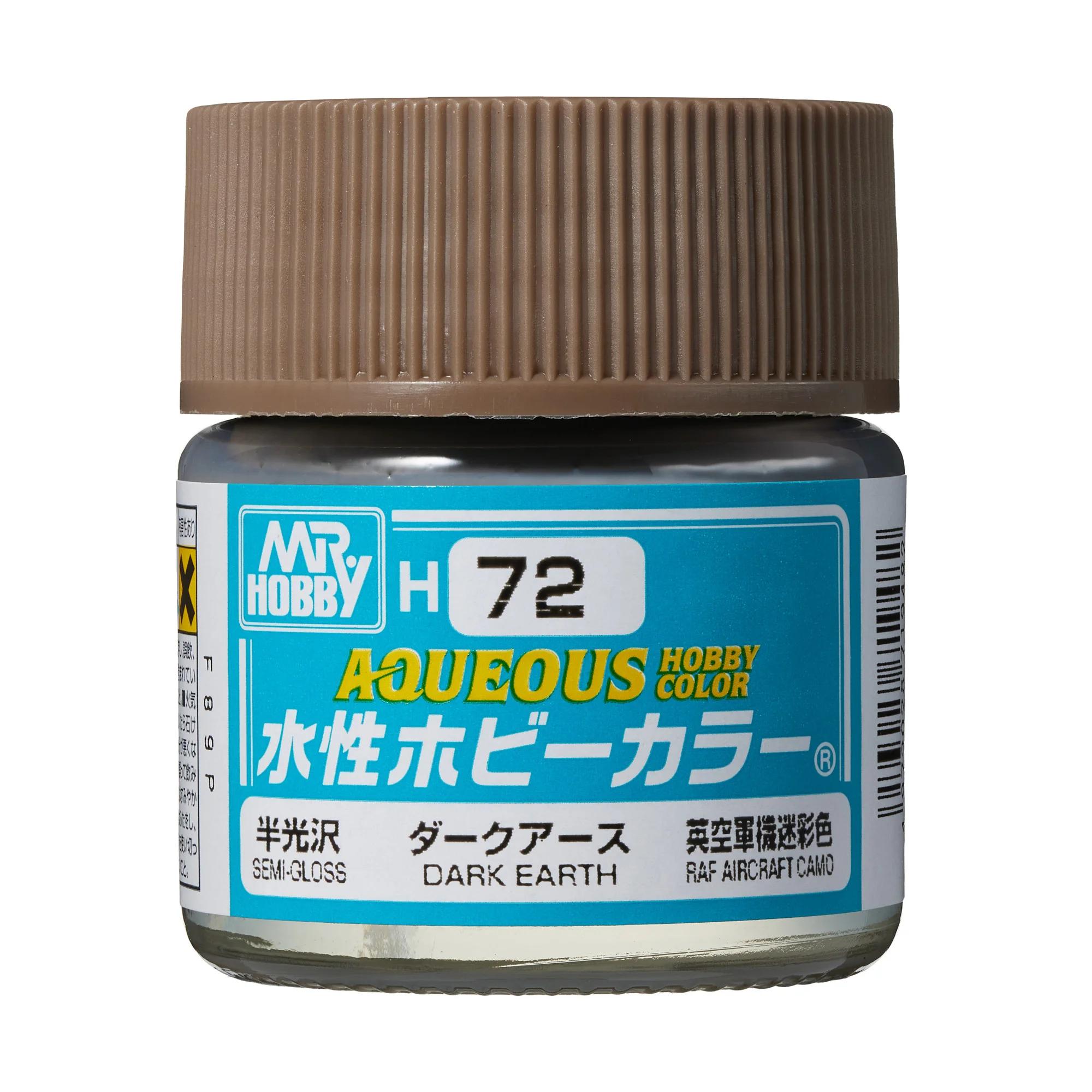 Mr. Hobby Aqueous Hobby Color Dark Earth (H72) 10 ml — official product photo 1
