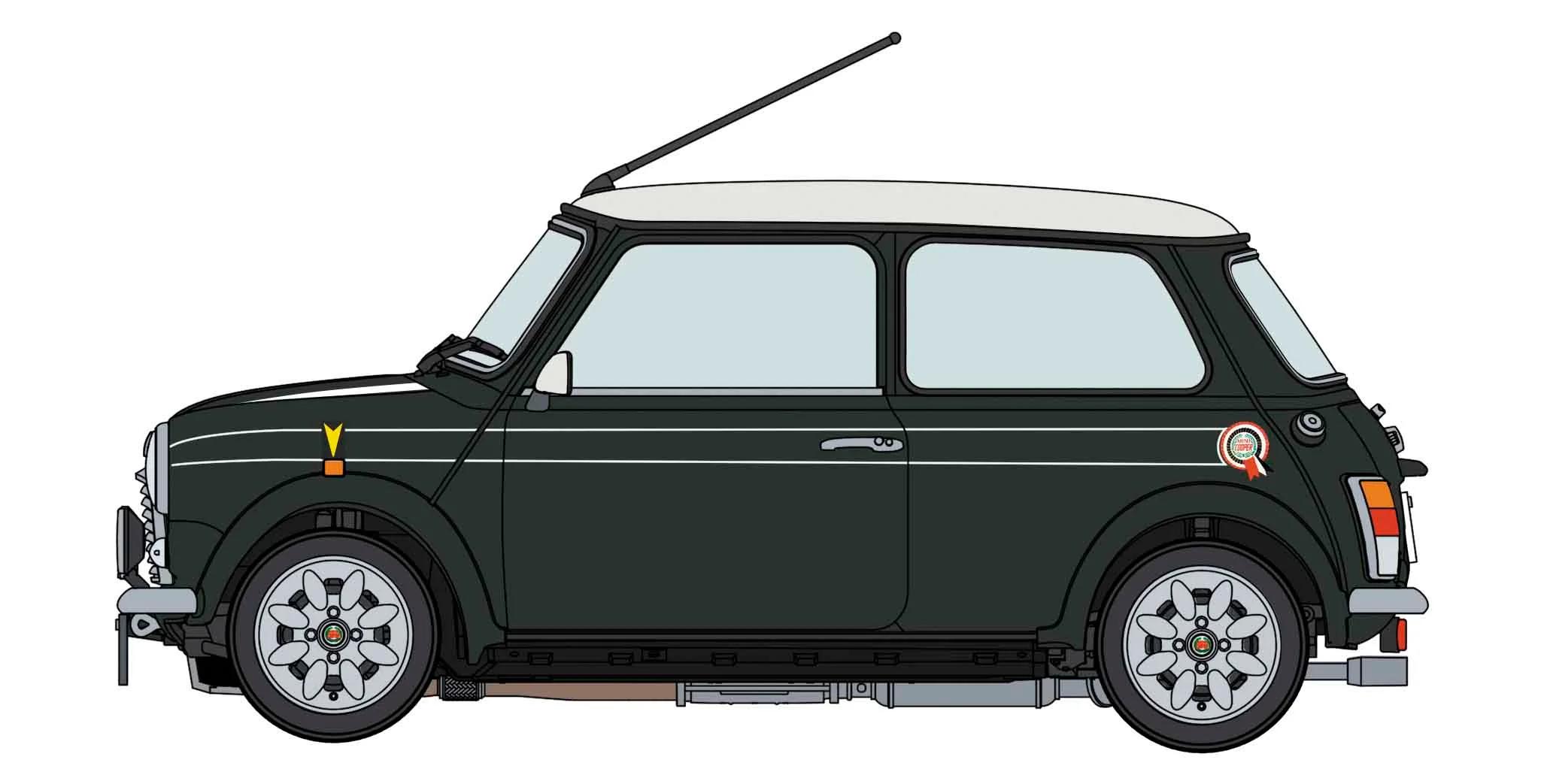 Hasegawa Mini Cooper Bscc Ltd 1998 Model Kit — box art