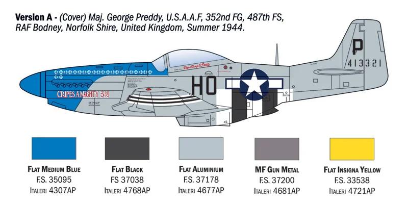 Italeri 1/72 P-51D Mustang Aces Model Kit — official product photo 2