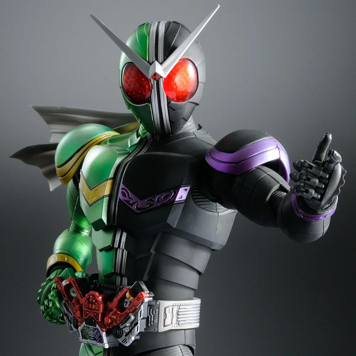 Bandai Kaman Rider Double Cyclone Joker Fig-ris Model Kit — official product photo 1