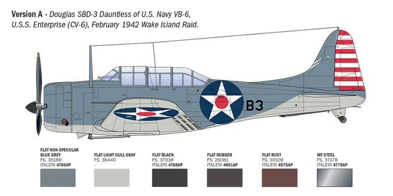 Italeri 1/48 SBD-3 Dauntless Usn Model Kit — official product photo 3