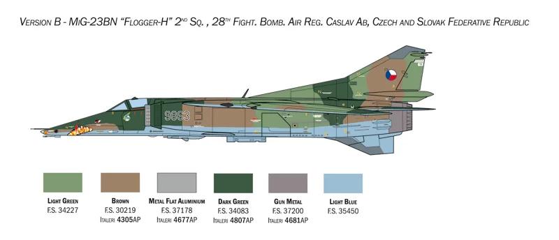 Italeri 1/48 Mig-27 Mig-23bn Flogger Model Kit — official product photo 4