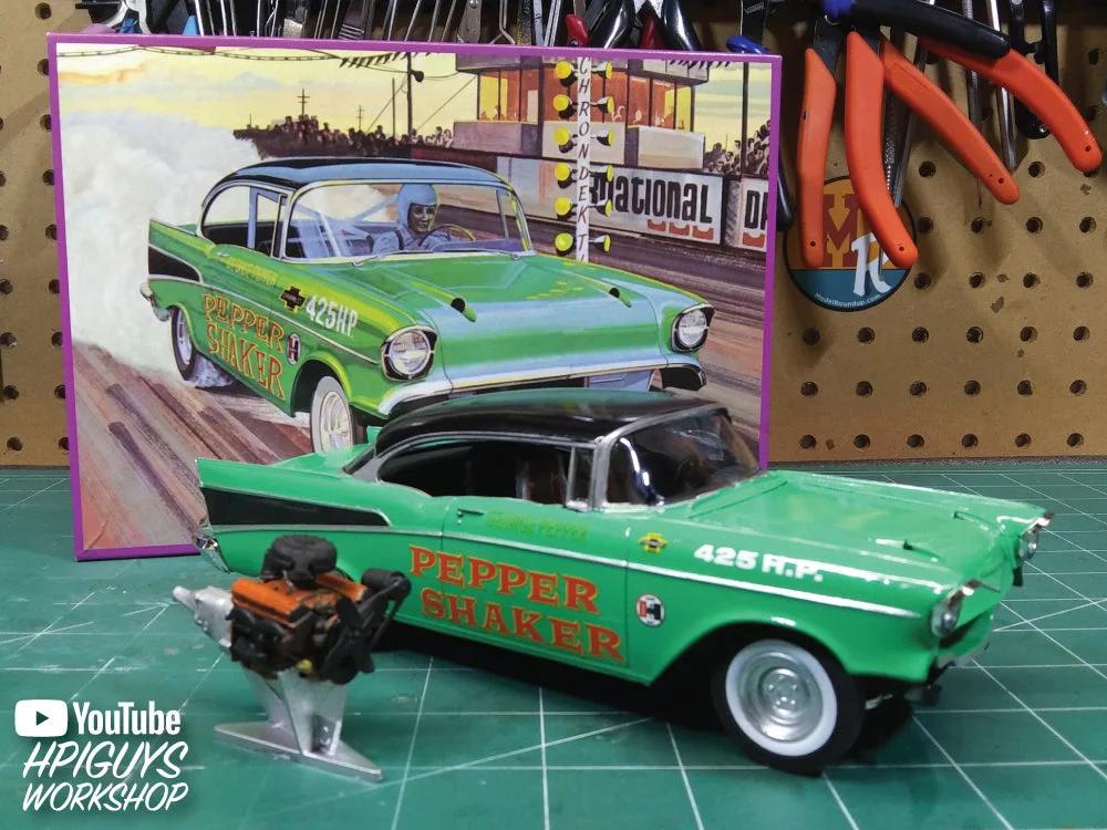 AMT 1/25 57 Chevy Bel Air Pepper Shaker Model Kit — official product photo 5